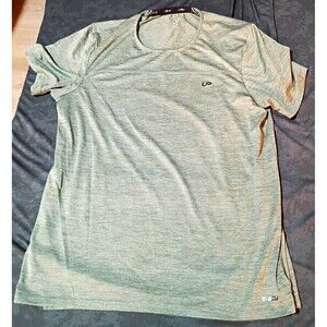 Unipro Men's Activewear Crew Neck T-Shirt Short Sleeve Lightweight Logo Green M